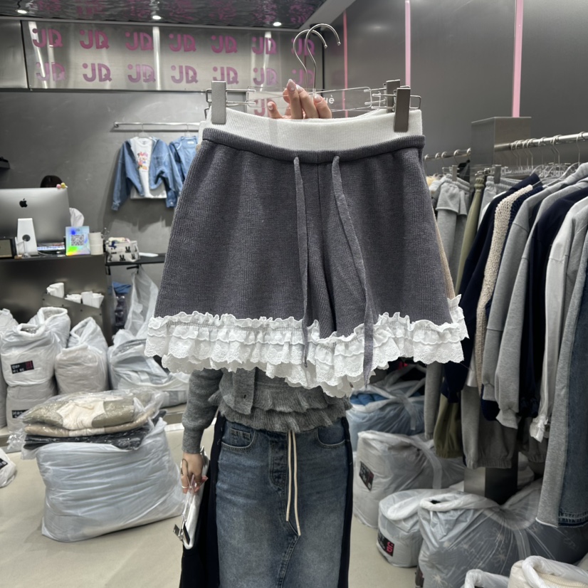 JUDYQUE㊣東大門代購女士新款職業人氣26春夏真品短褲春款蕾絲JUDYQUE短褲圖色2