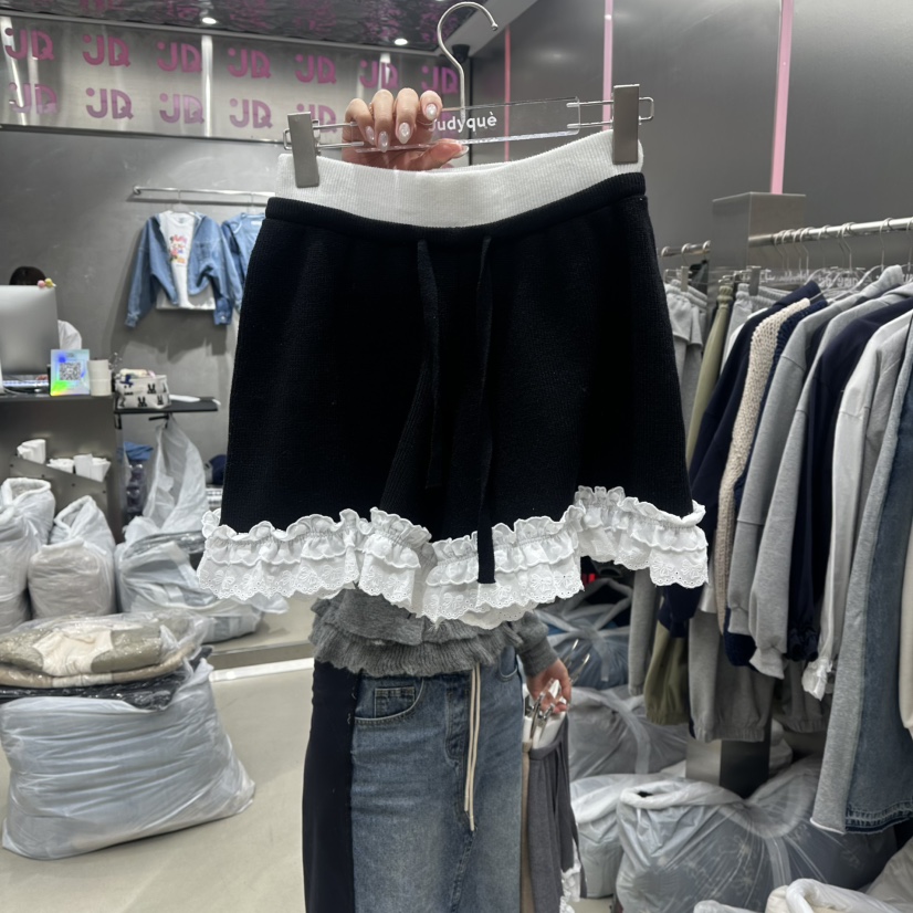 JUDYQUE㊣東大門代購女士新款職業人氣26春夏真品短褲春款蕾絲JUDYQUE短褲圖色3