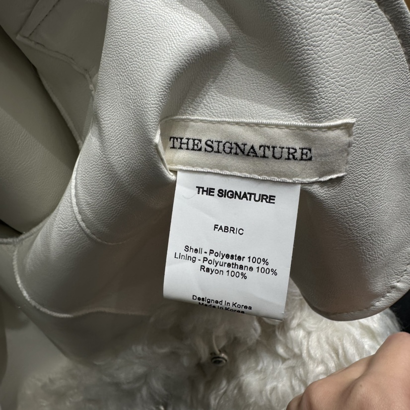 THE SIGNATURE韓國直郵㊣女士新款熱賣26春夏夾克毛皮皮革連帽THE SIGNATURE夾克