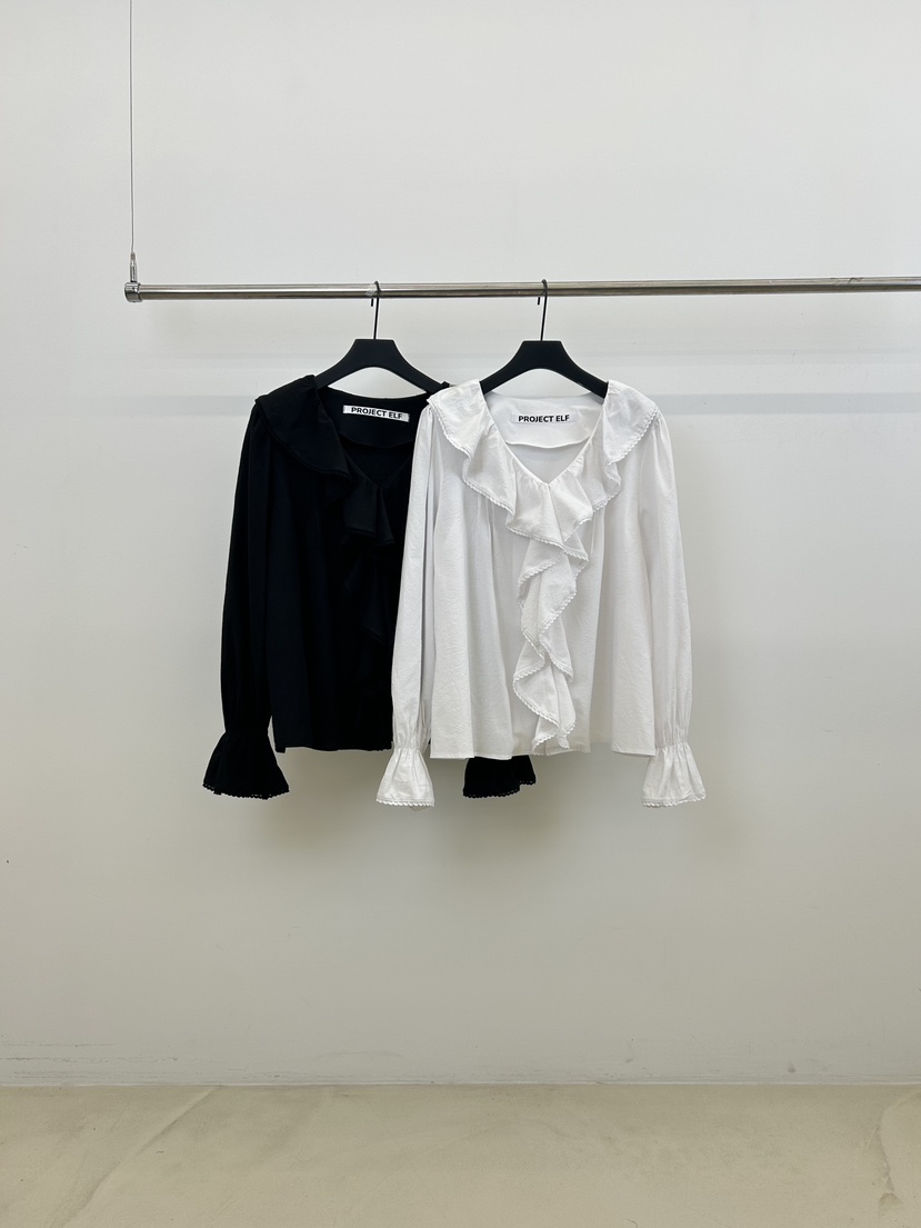 ELF-L㊣東大門代購女裝新款推薦職業熱賣休閑襯衫蕾絲衫春款PROJECT ELF/ELF-L襯衫/蕾絲衫