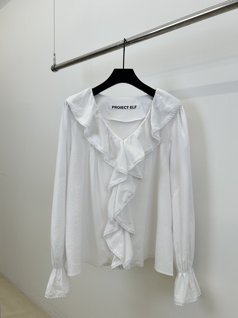 ELF-L㊣東大門代購女裝新款推薦職業熱賣休閑襯衫蕾絲衫春款PROJECT ELF/ELF-L襯衫/蕾絲衫圖色1