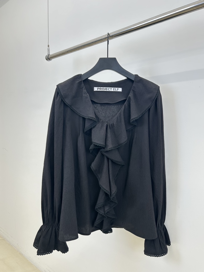 ELF-L㊣東大門代購女裝新款推薦職業熱賣休閑襯衫蕾絲衫春款PROJECT ELF/ELF-L襯衫/蕾絲衫圖色2