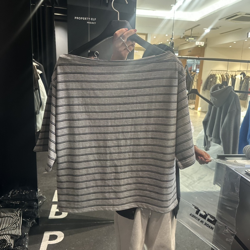 ELF-L㊣東大門代購女士新款職業推薦真品時尚26春夏T恤春款露肩PROJECT ELF/ELF-LT恤