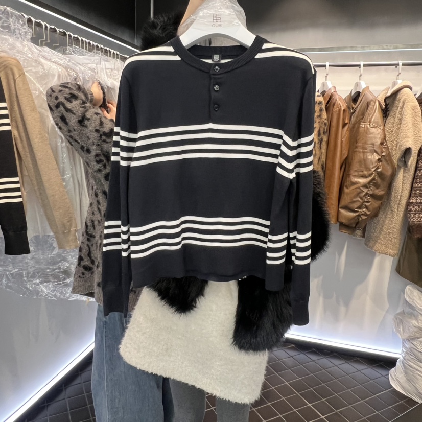 OUS/INCH-L東大門直郵㊣女裝新款職業熱賣人氣針織衫春款OUS/INCH針織衫圖色1