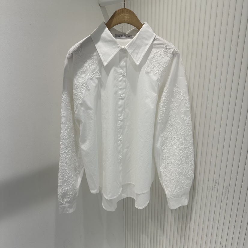 COCO HOLIC㊣東大門代購女裝新品休閑時尚真品襯衫蕾絲衫蕾絲COCO HOLIC襯衫/蕾絲衫圖色1