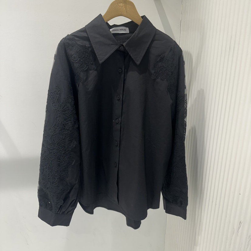 COCO HOLIC㊣東大門代購女裝新品休閑時尚真品襯衫蕾絲衫蕾絲COCO HOLIC襯衫/蕾絲衫圖色2