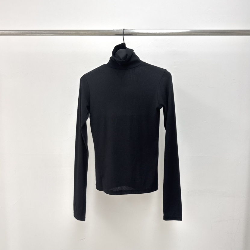 RIVER㊣東大門實拍女士新品人氣推薦職業真品長袖T恤春款高領WATER/RIVER長袖T恤圖色2黑色