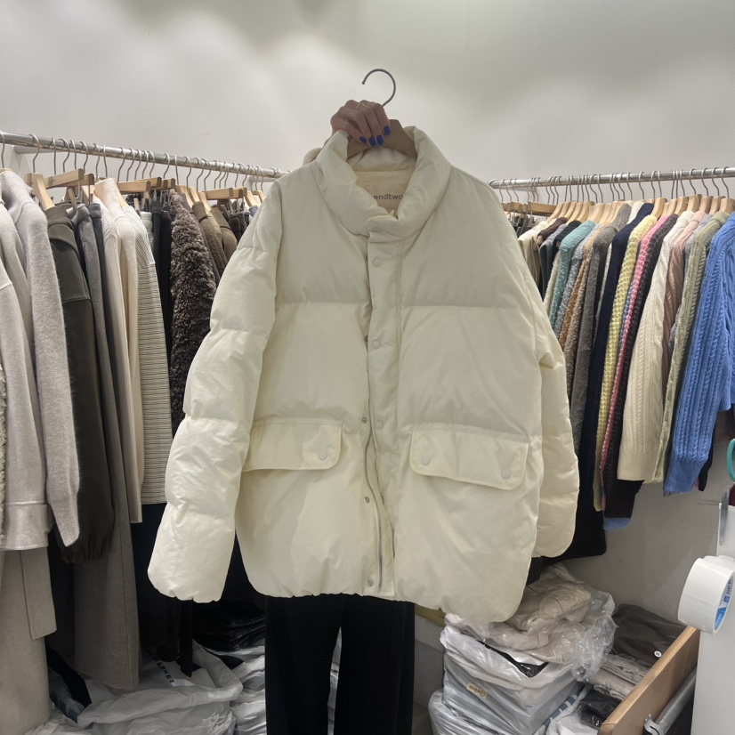 SENDTWO韓國直郵㊣女士新品休閑熱賣職業短款羽絨服高領鴨絨SENDTWO短款羽絨服圖色4