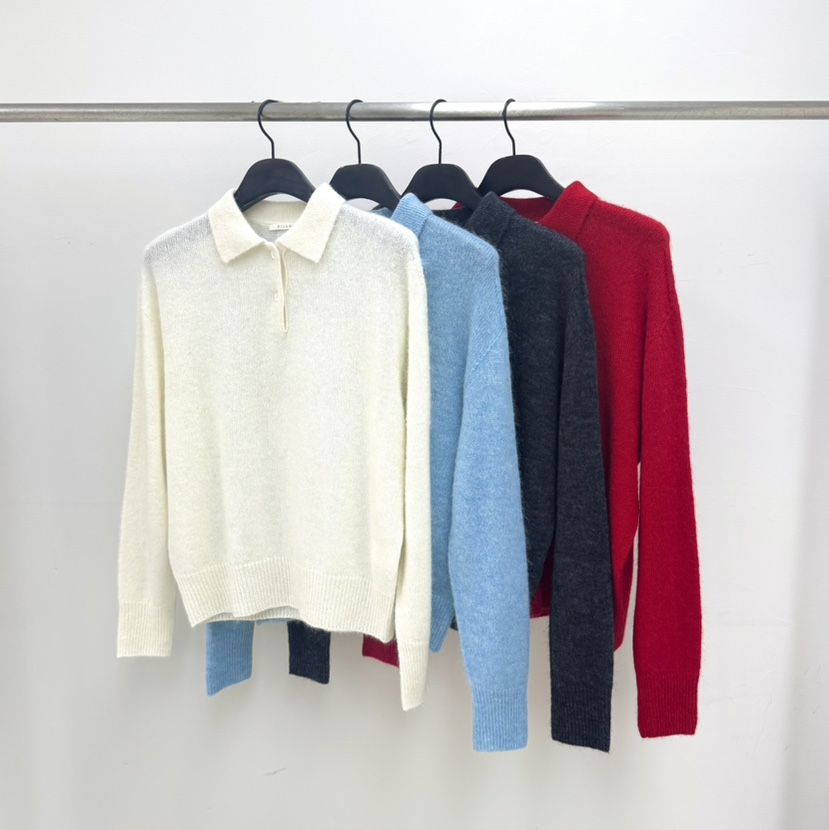 RIVER㊣東大門代購女裝新款人氣職業真品休閑針織衫羊駝春款WATER/RIVER針織衫