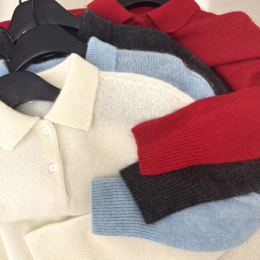 RIVER㊣東大門代購女裝新款人氣職業真品休閑針織衫羊駝春款WATER/RIVER針織衫