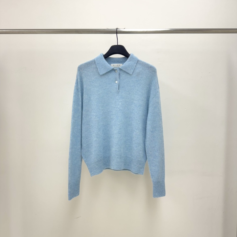 RIVER㊣東大門代購女裝新款人氣職業真品休閑針織衫羊駝春款WATER/RIVER針織衫圖色2