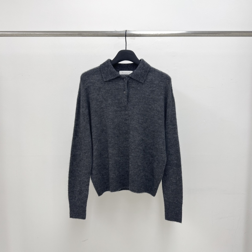 RIVER㊣東大門代購女裝新款人氣職業真品休閑針織衫羊駝春款WATER/RIVER針織衫圖色3