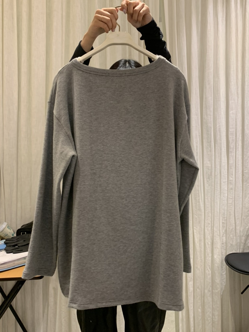 PAPERMOON㊣東大門實拍女裝新品休閑長袖T恤春款柔軟套裝船領paper moon長袖T恤