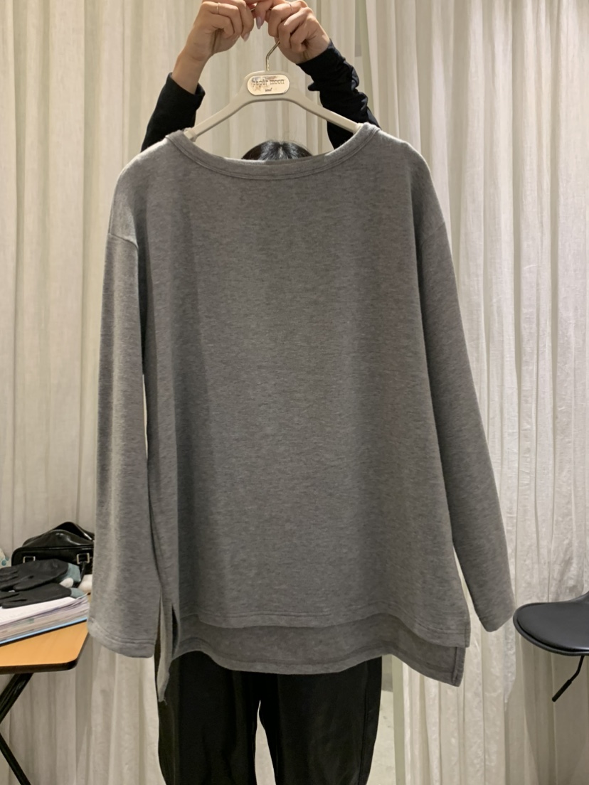 PAPERMOON㊣東大門實拍女裝新品休閑長袖T恤春款柔軟套裝船領paper moon長袖T恤圖色3