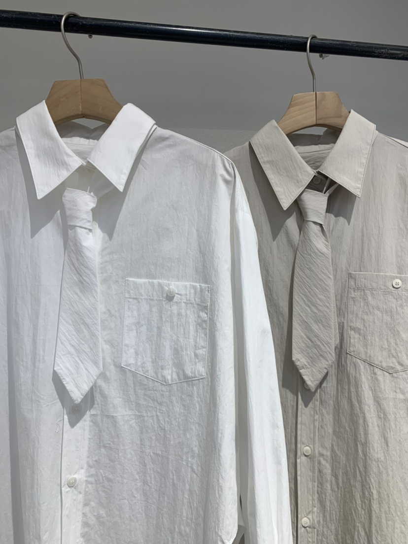 IR BIEN/BIENBIEN韓國直郵㊣女士新品熱賣襯衫蕾絲衫含領帶春款IR BIEN/BIENBIEN襯衫/蕾絲衫