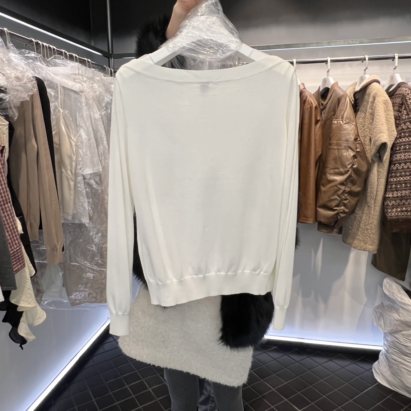 OUS/INCH-L韓國代購㊣女士新款時尚人氣熱賣針織衫春款露肩OUS/INCH針織衫