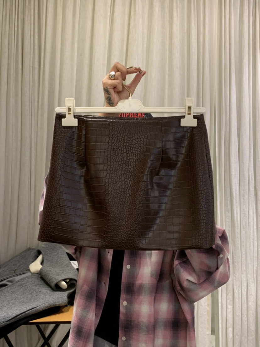 PAPERMOON韓國代購㊣女裝新品真品推薦休閑人氣短裙皮革春款paper moon短裙