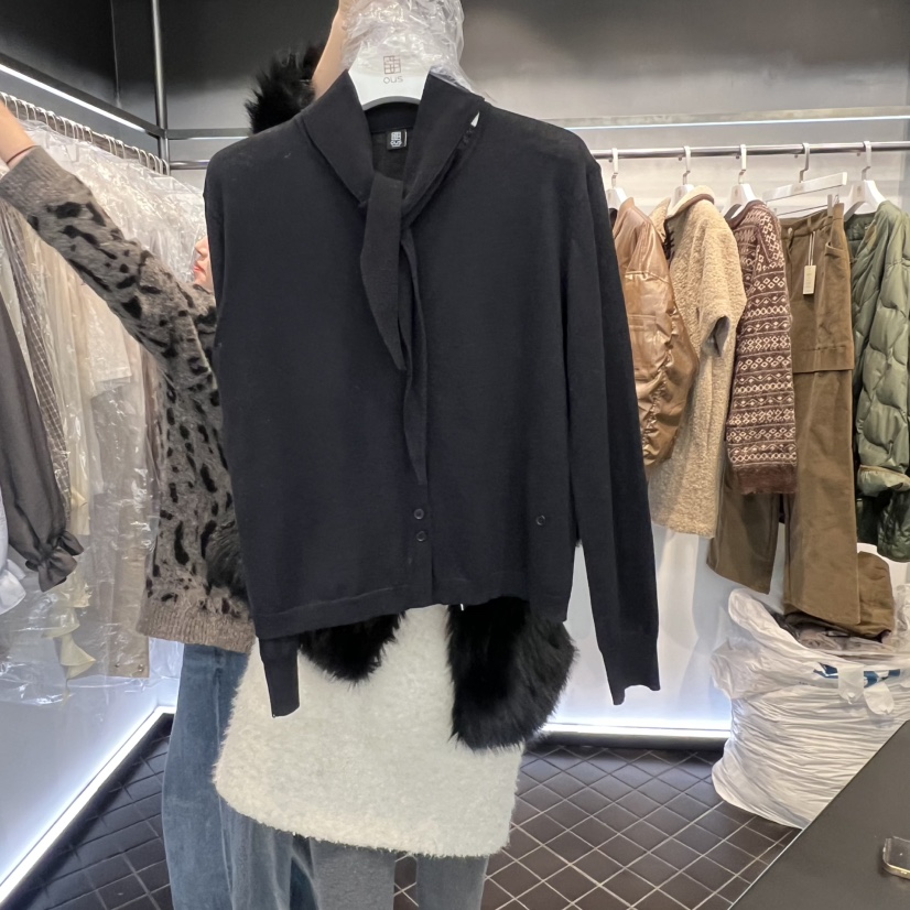 OUS/INCH-L㊣東大門代購女士新款職業針織衫系帶春款開衫OUS/INCH針織衫圖色2