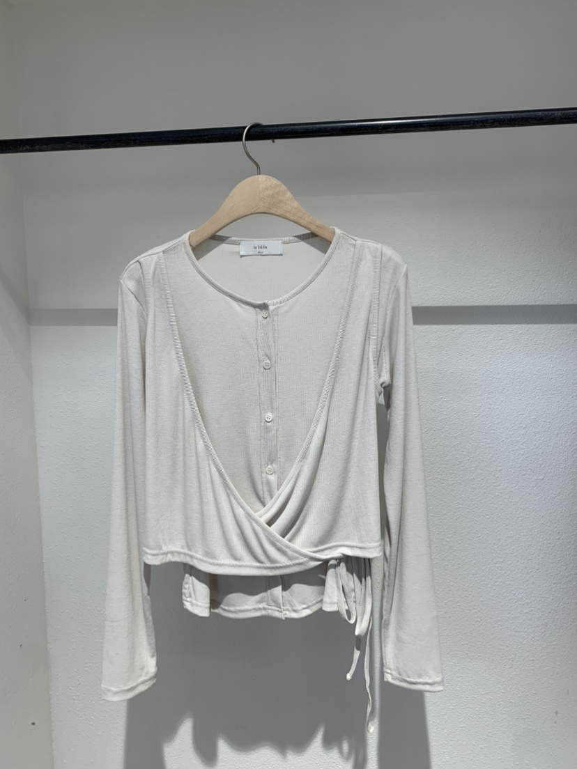 IR BIEN/BIENBIEN㊣東大門代購女裝新品時尚長袖T恤假兩件春款IR BIEN/BIENBIEN長袖T恤圖色1