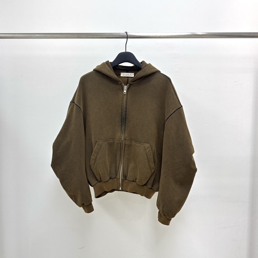 RIVER東大門直郵㊣女裝新款時尚真品休閑人氣夾克拉鏈春款連帽WATER/RIVER夾克圖色2