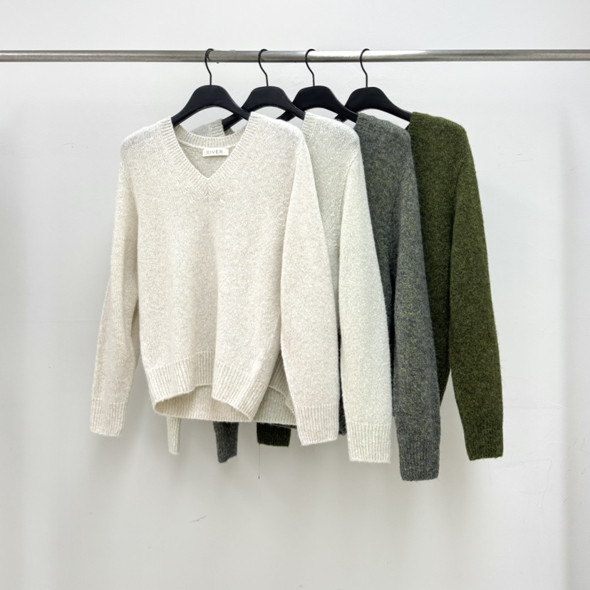 RIVER韓國直郵㊣女士新品職業26春夏推薦真品時尚熱賣毛衣春款WATER/RIVER毛衣