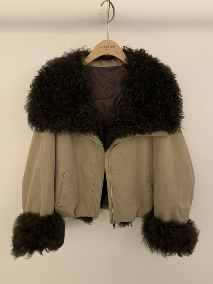 UNDER KEY韓國代購㊣女裝新款休閑時尚真品短款羽絨服鵝絨UNDER KEY短款羽絨服圖色1