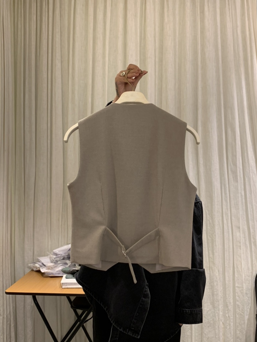 PAPERMOON㊣東大門代購女士新品時尚人氣馬甲法蘭絨羊毛春款paper moon馬甲