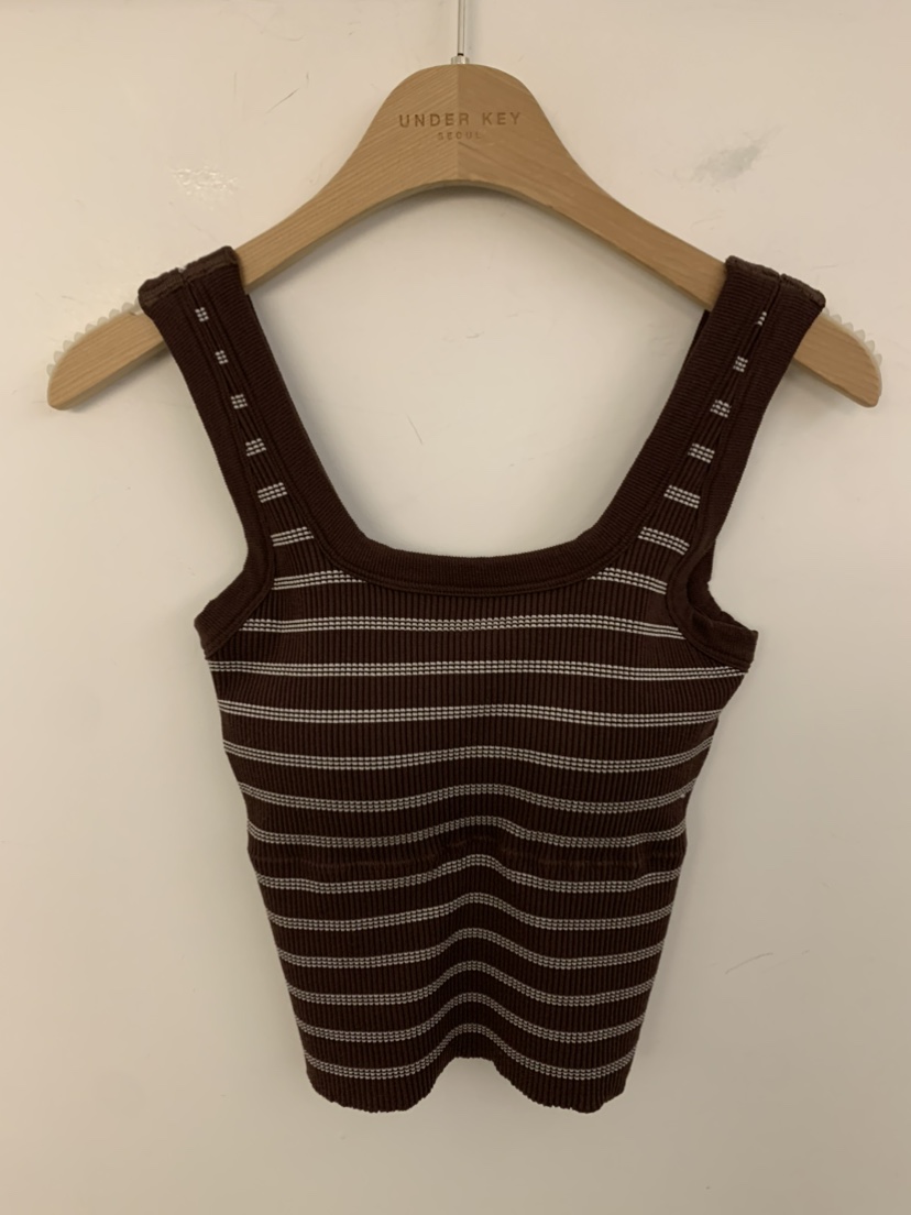 UNDER KEY韓國代購㊣女士新品真品時尚熱賣休閑職業吊帶背心UNDER KEY吊帶/背心圖色3棕色