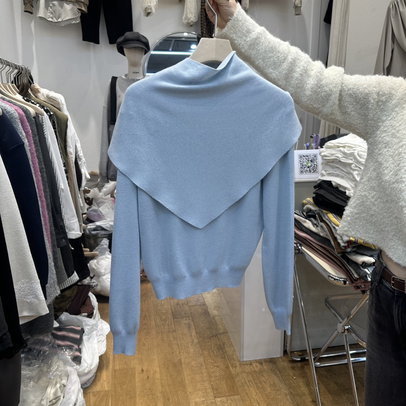 THE MOST-Q㊣東大門實拍女裝新款人氣真品針織衫披肩圍巾THE MOST針織衫