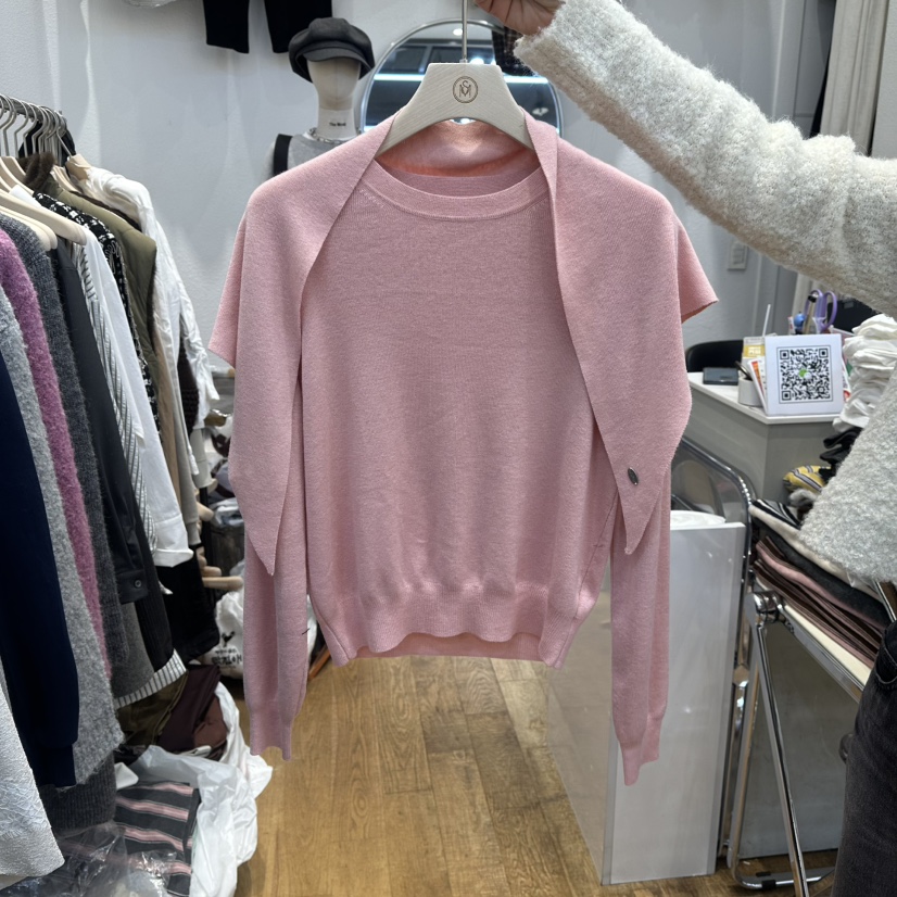 THE MOST-Q㊣東大門實拍女裝新款人氣真品針織衫披肩圍巾THE MOST針織衫圖色2