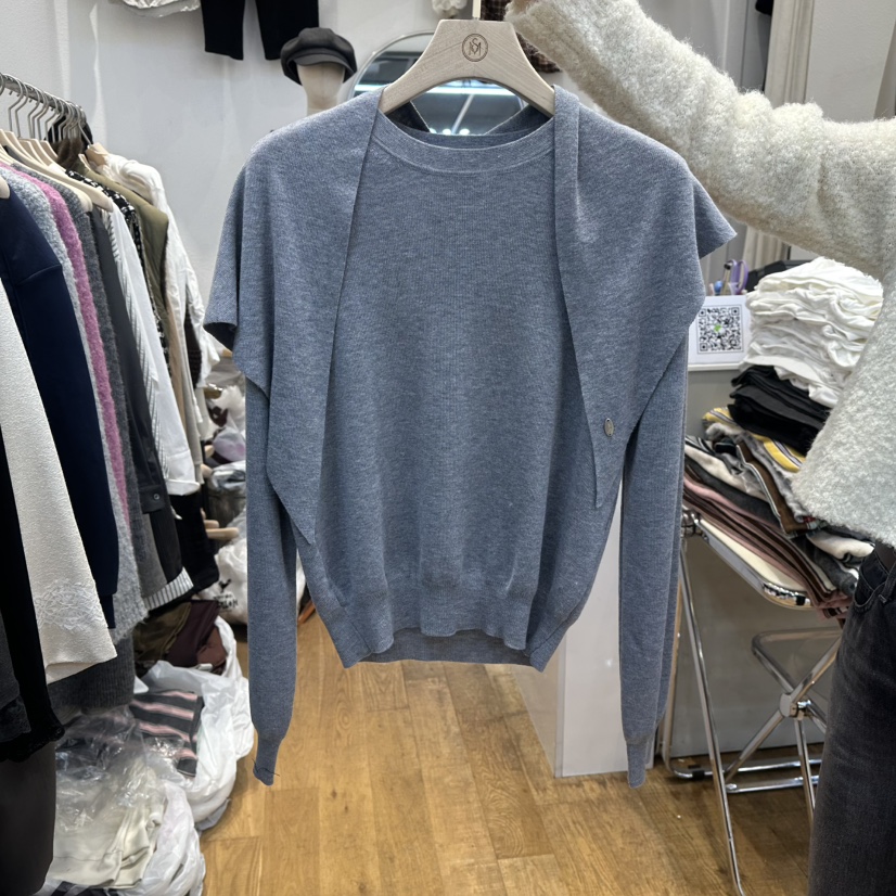 THE MOST-Q㊣東大門實拍女裝新款人氣真品針織衫披肩圍巾THE MOST針織衫圖色4