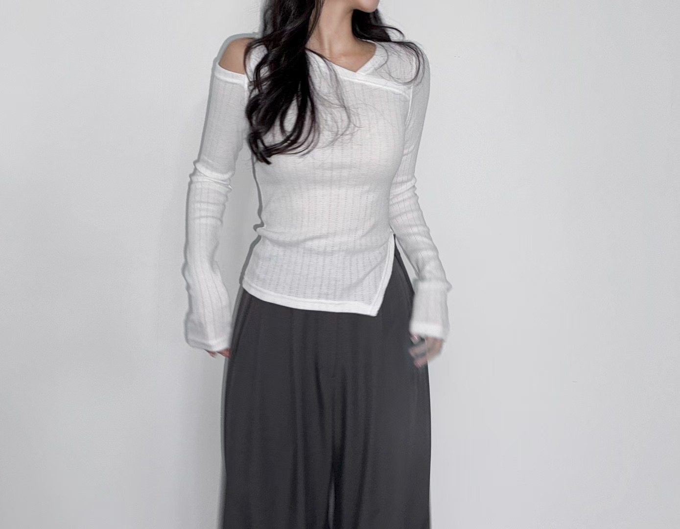 DINO韓國直郵㊣女士新品人氣真品推薦時尚休閑職業熱賣長袖T恤DINO長袖T恤圖色1