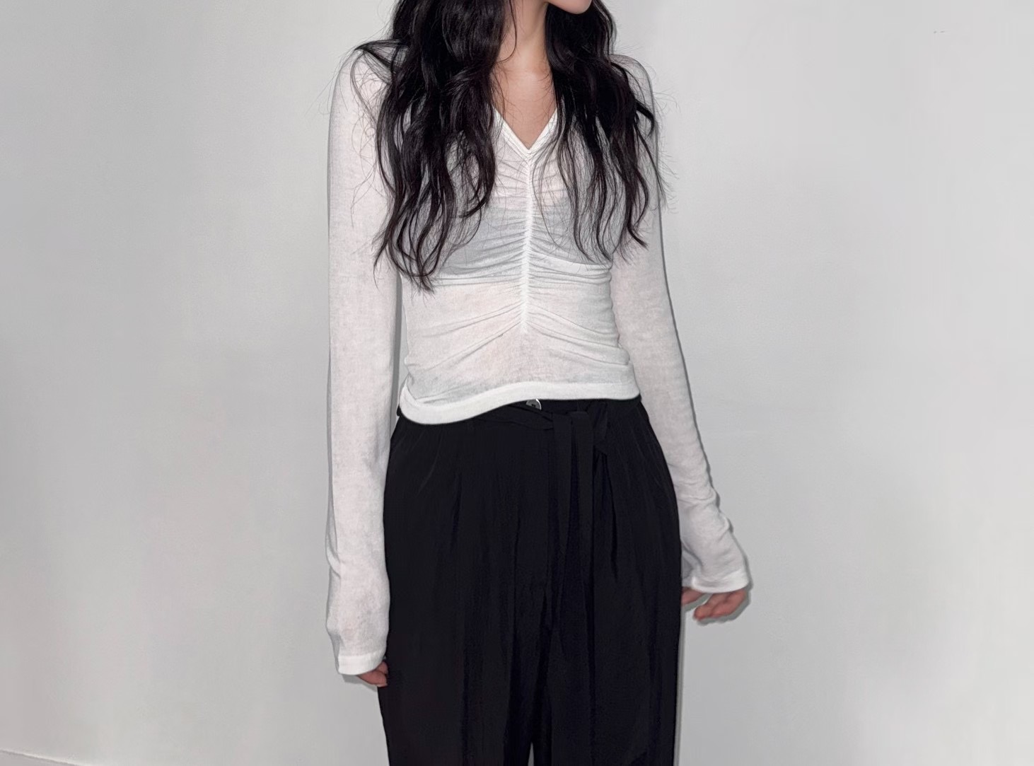 DINO㊣東大門實拍女士新款26春夏人氣休閑職業熱賣真品長袖T恤DINO長袖T恤圖色1