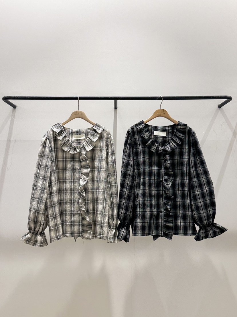 MELTED-P韓國代購㊣女裝新款人氣推薦休閑熱賣職業襯衫蕾絲衫MELTED-P襯衫/蕾絲衫