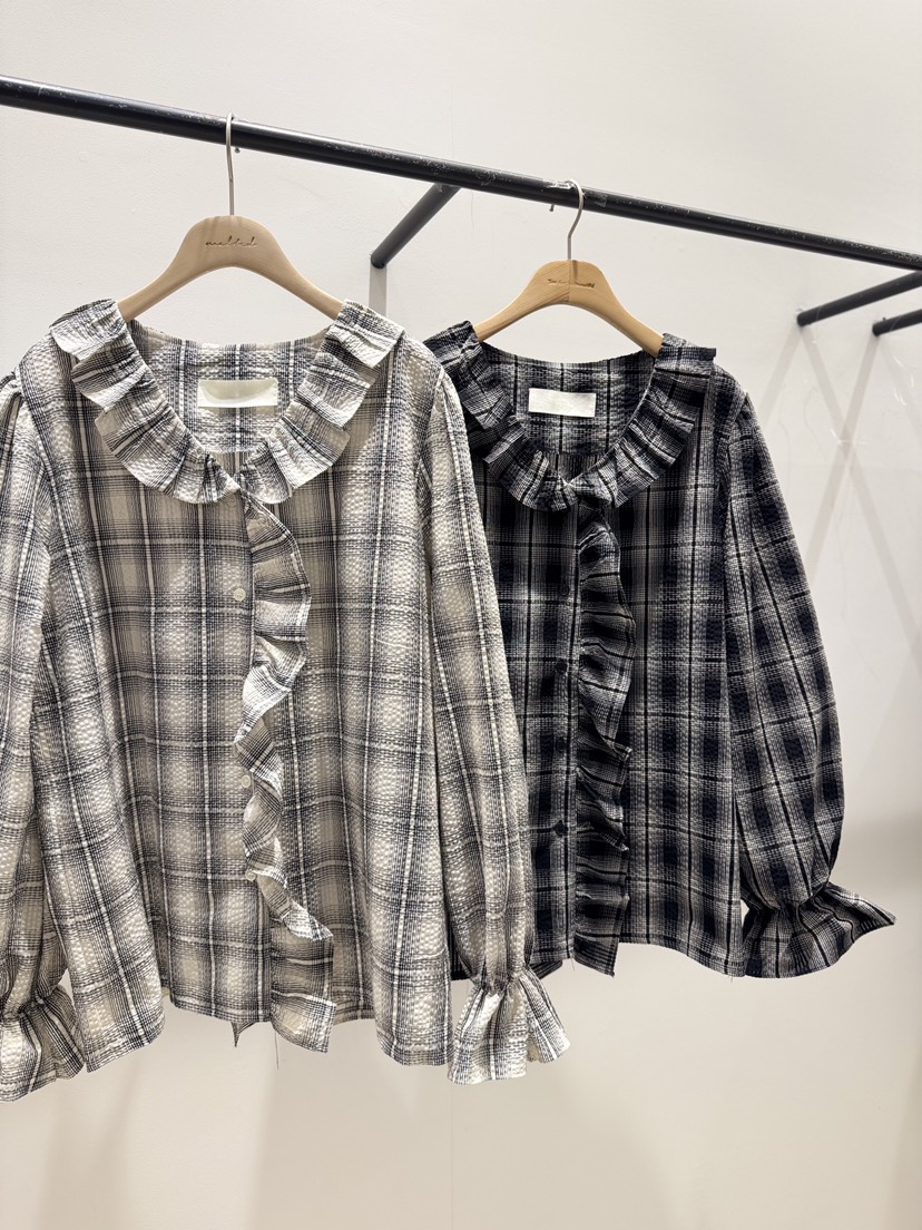 MELTED-P韓國代購㊣女裝新款人氣推薦休閑熱賣職業襯衫蕾絲衫MELTED-P襯衫/蕾絲衫