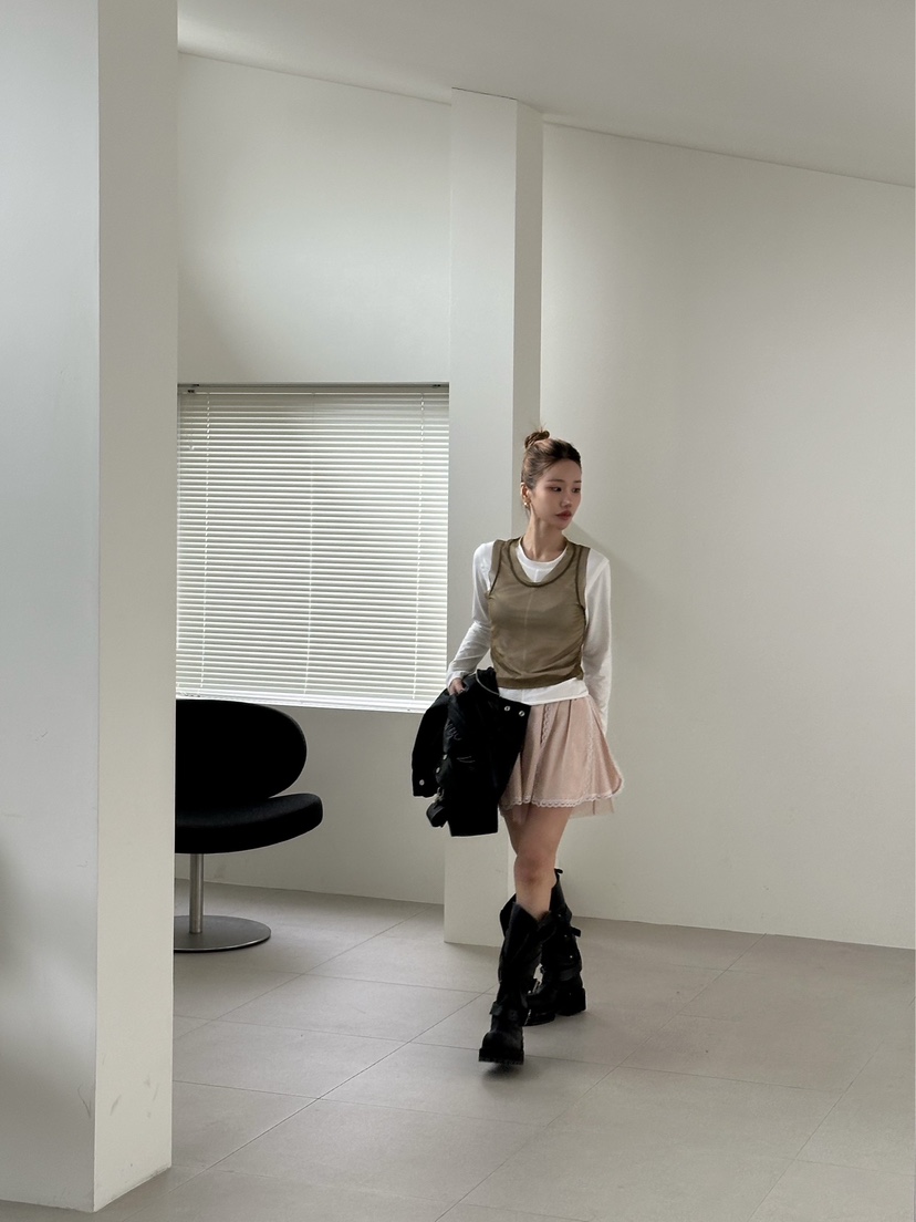 ZEROZERO韓國直郵㊣女裝新款時尚熱賣26春夏職業裙褲蕾絲緞面ZEROZERO裙褲