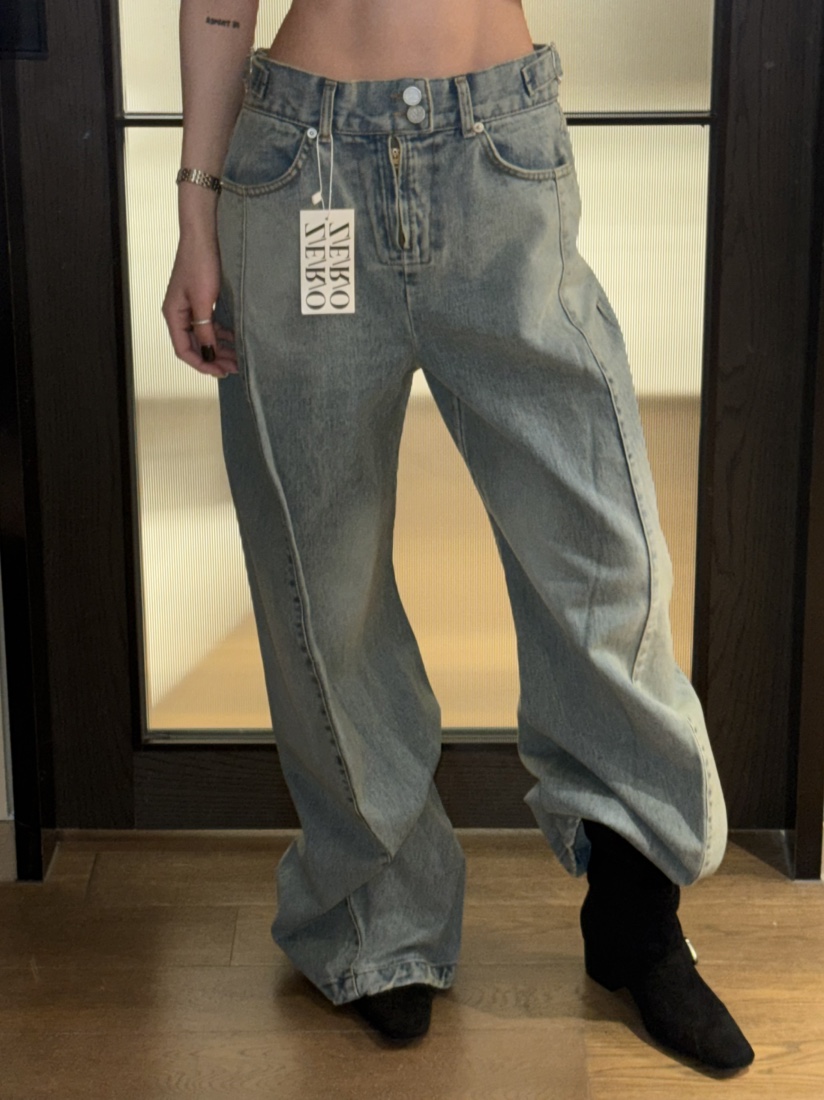 ZEROZERO韓國代購㊣女士新品推薦熱賣26春夏職業牛仔褲復古ZEROZERO牛仔褲