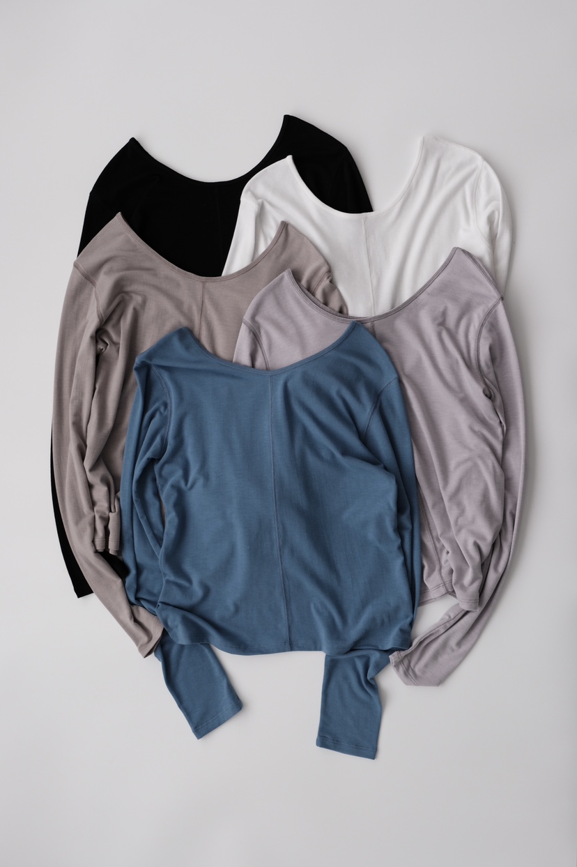 SORBET/FLAT WHITE韓國代購㊣女裝新款26春夏長袖T恤圓領SORBET/FLAT WHITE長袖T恤