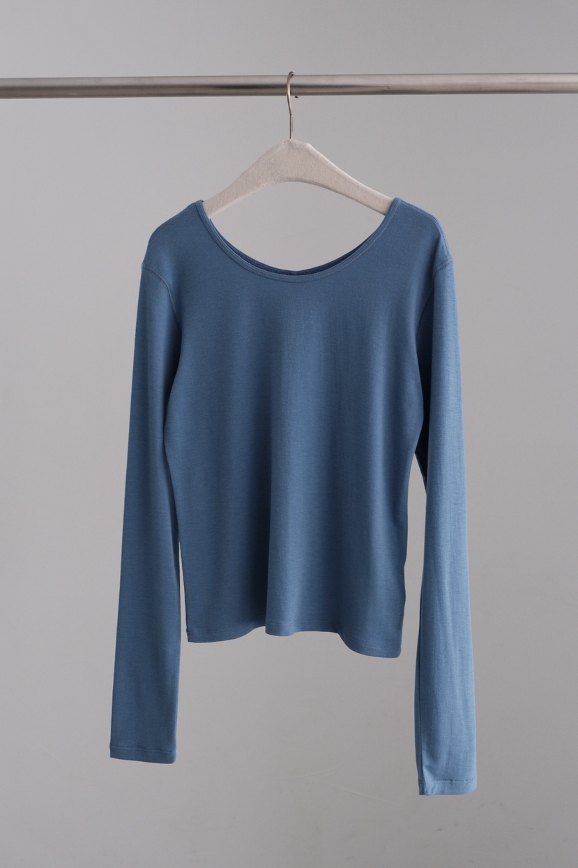 SORBET/FLAT WHITE韓國代購㊣女裝新款26春夏長袖T恤圓領SORBET/FLAT WHITE長袖T恤