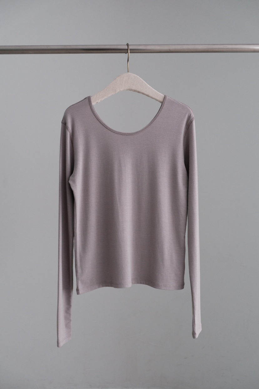 SORBET/FLAT WHITE韓國代購㊣女裝新款26春夏長袖T恤圓領SORBET/FLAT WHITE長袖T恤