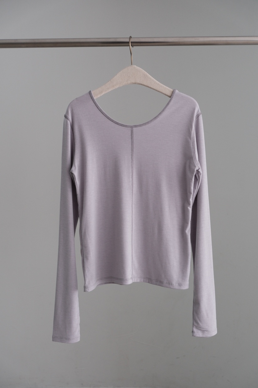 SORBET/FLAT WHITE韓國代購㊣女裝新款26春夏長袖T恤圓領SORBET/FLAT WHITE長袖T恤圖色1