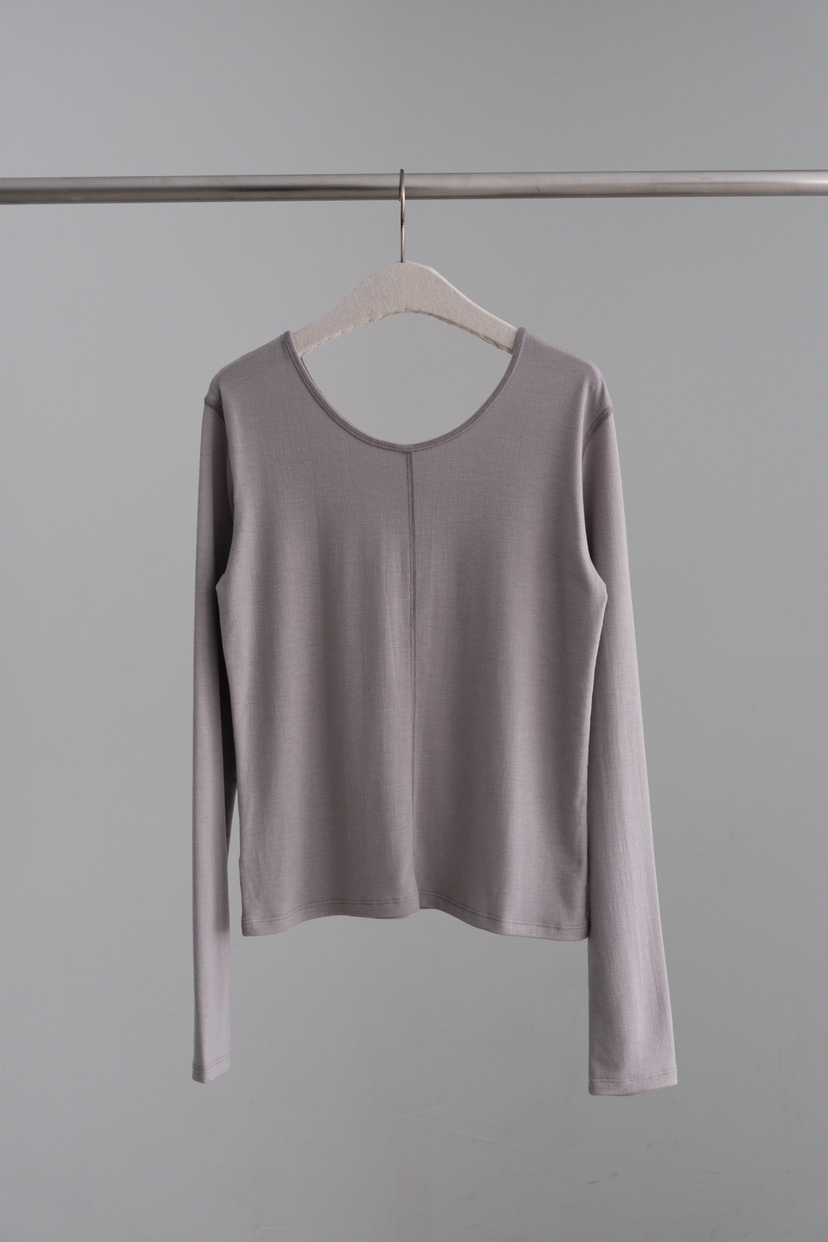 SORBET/FLAT WHITE韓國代購㊣女裝新款26春夏長袖T恤圓領SORBET/FLAT WHITE長袖T恤圖色3