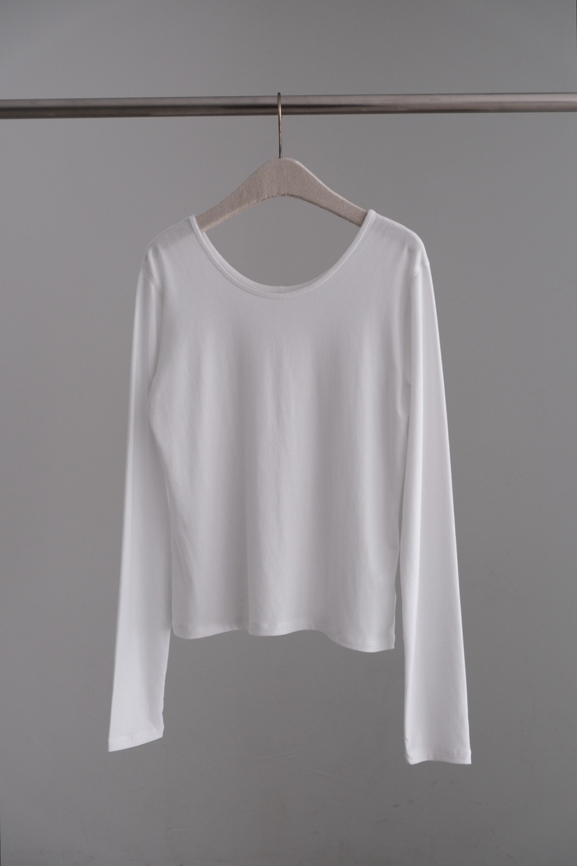 SORBET/FLAT WHITE韓國代購㊣女裝新款26春夏長袖T恤圓領SORBET/FLAT WHITE長袖T恤圖色4