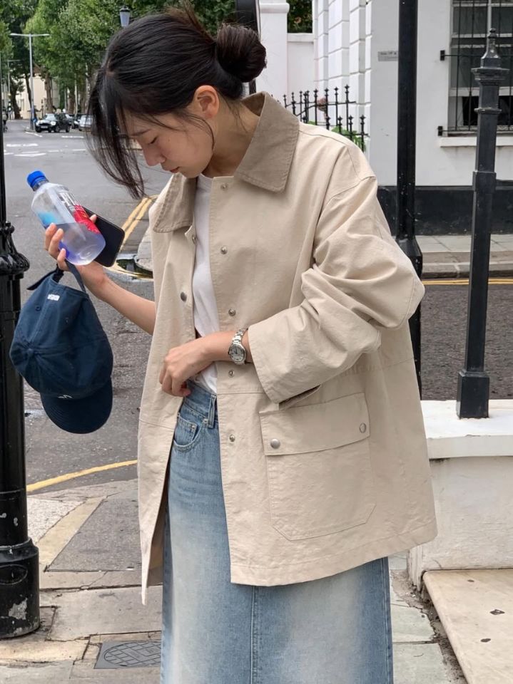 STAY HERE㊣東大門實拍女裝新款推薦時尚休閑職業夾克棉質STAY HERE夾克