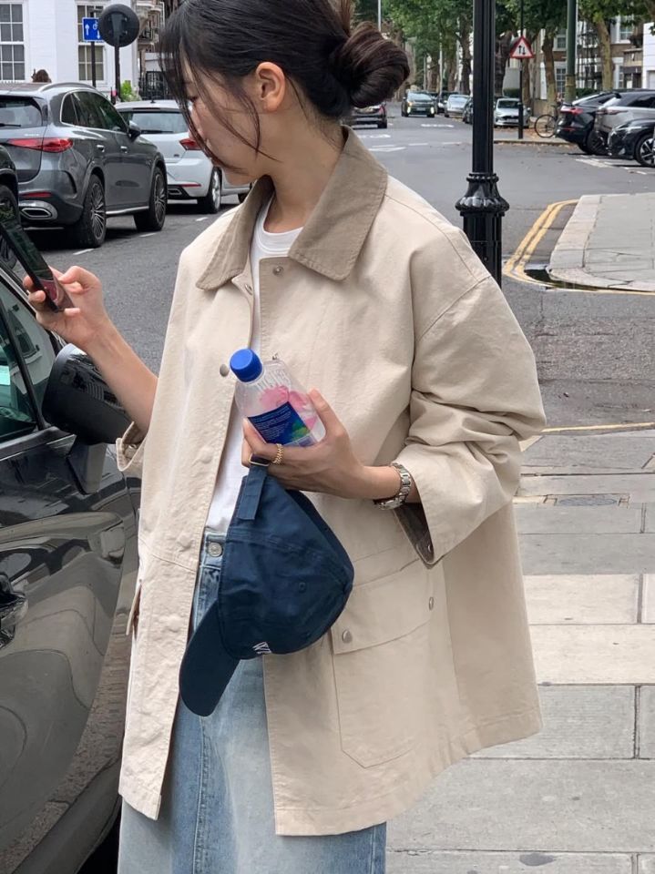 STAY HERE㊣東大門實拍女裝新款推薦時尚休閑職業夾克棉質STAY HERE夾克