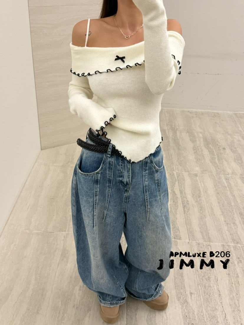 JIMMY東大門直郵㊣女士新款時尚真品熱賣推薦人氣休閑針織衫JIMMY/REMAKE針織衫