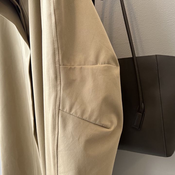 STAY HERE㊣東大門代購女裝新品26春夏熱賣長款風衣含腰帶STAY HERE長款風衣