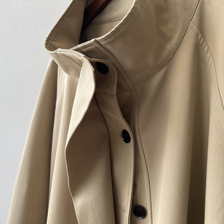 STAY HERE㊣東大門代購女裝新品26春夏熱賣長款風衣含腰帶STAY HERE長款風衣