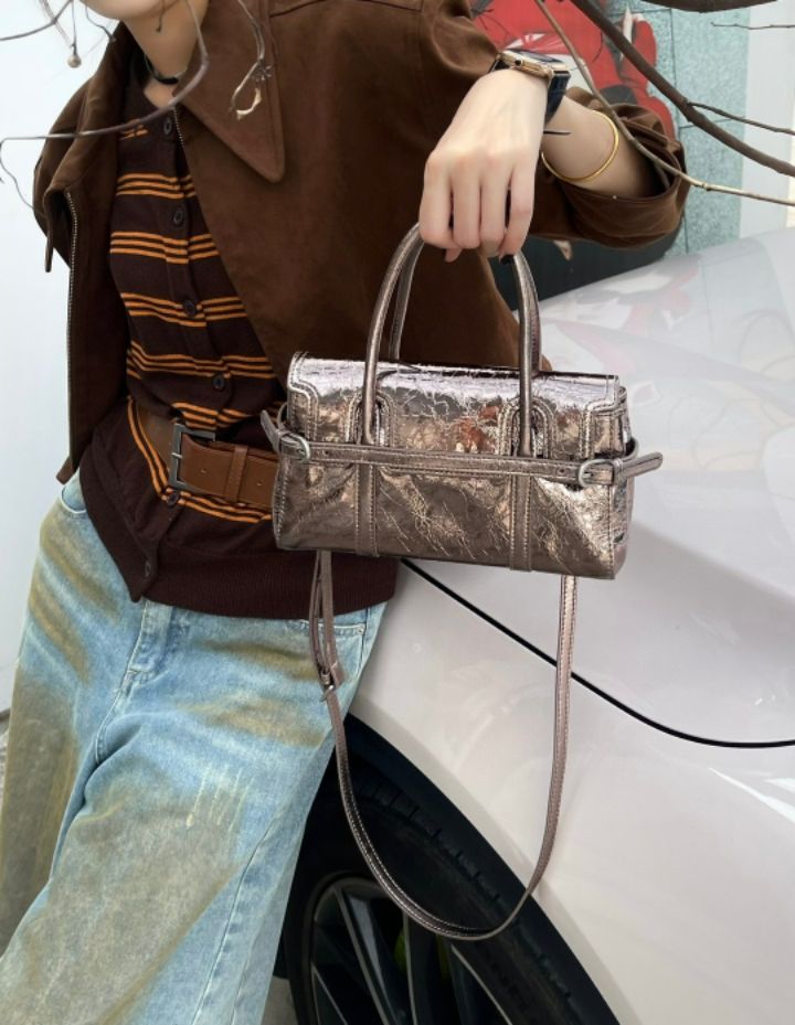 TROUVAILLE東大門直郵㊣女裝新品熱賣手拿包腋下包牛皮系帶TROUVAILLE手拿包/腋下包