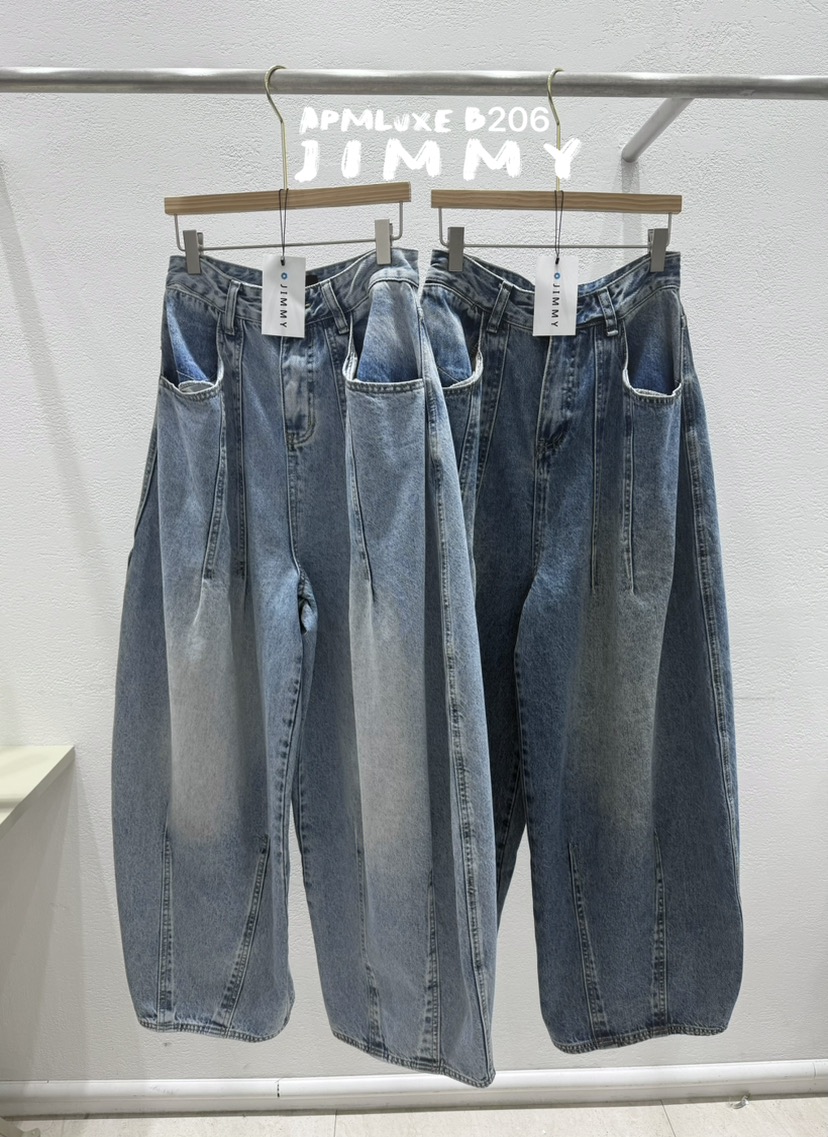 JIMMY韓國代購㊣女裝新款職業推薦人氣真品休閑熱賣26春夏牛仔褲JIMMY/REMAKE牛仔褲